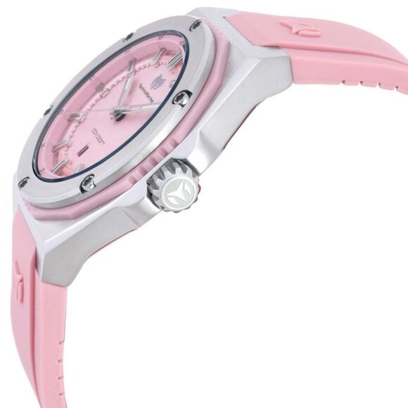 NWT Authentic Technomarine Coral Quartz Pink Dial Women's Watch - Picture 2 of 3